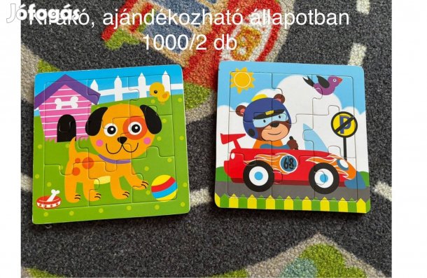Eladó 2 db szép állapotú bébi puzzle 1.000 Ft-ért