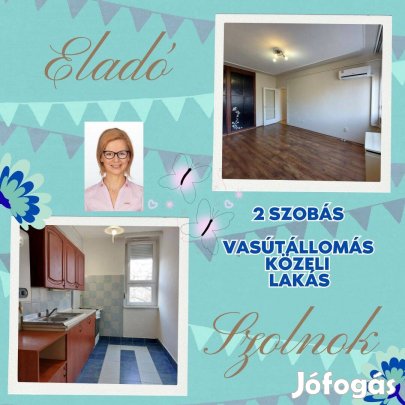 Eladó 2 szobás, klímás lakás a vasútállomás közelében - Szolnok