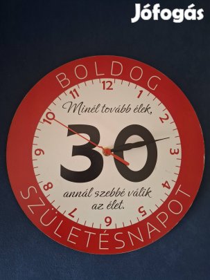Eladó 30- éves születésnapi óra.