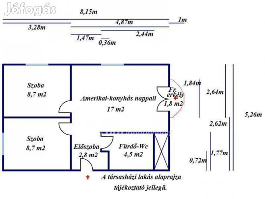 Eladó 43 nm-es lakás Albertirsa