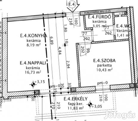 Eladó 45 nm-es lakás Jánossomorja