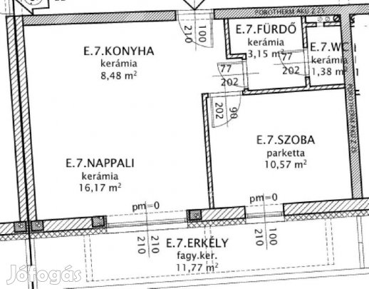 Eladó 45 nm-es lakás Jánossomorja