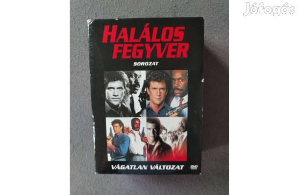 Eladó 4 darab új Halálos fegyver DVD egy dobozban