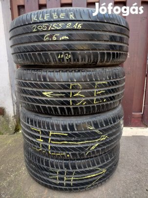 Eladó 4 db nyári kleber gumi. 205/55 r16 6,5mm. 2020as. 40e/4db