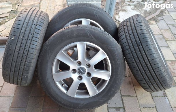 Eladó 4 kerék Nokián Wetproof 1 195/65 R15 H91 gumi Borbet alufelni!!!