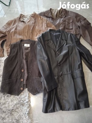 Eladó 4db bőr kabát 52 méret