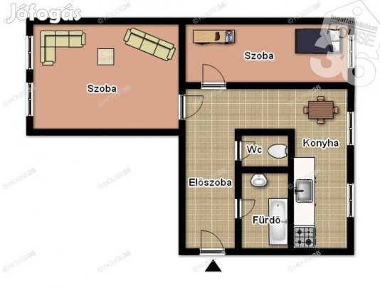 Eladó 55 nm-es lakás Kecskemét