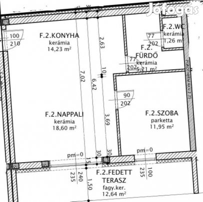 Eladó 57 nm-es lakás Jánossomorja
