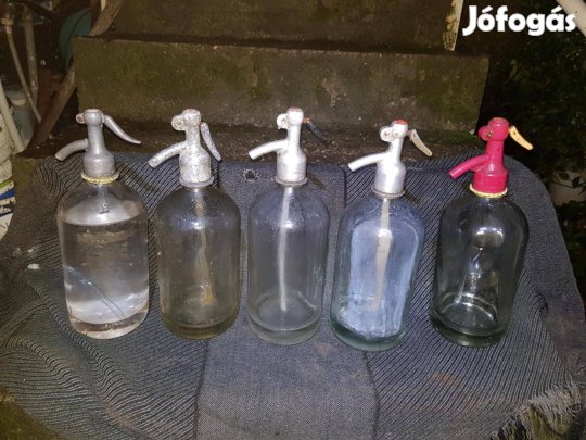 Eladó 5db régi szódásüveg