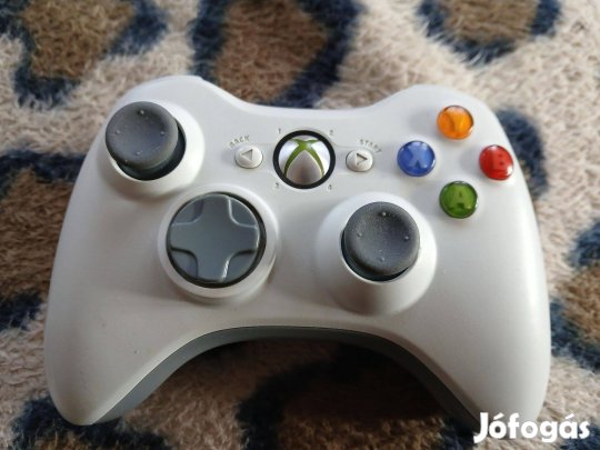 Eladó 66. Xbox 360 Fehér Vezeték Nélküli Controller Újszerű