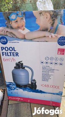 Eladó 6 m3-es homokszűrős vízforgató bontatlan állapotban