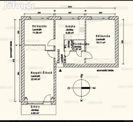 Eladó 71 nm-es Újszerű állapotú panel lakás Százhalombatta Centrum