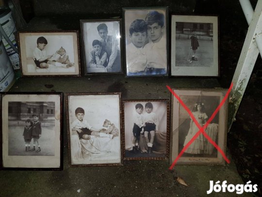 Eladó 7db antik fénykép képkeretben