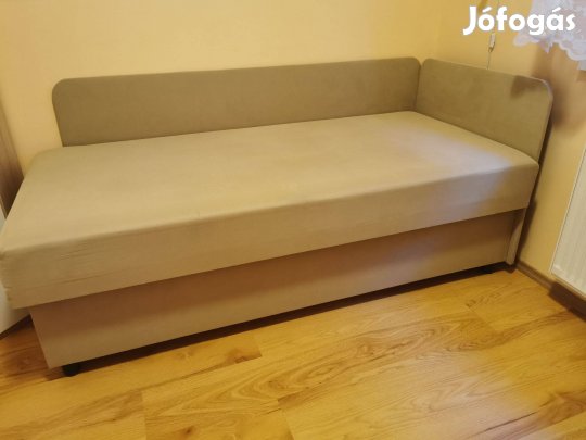 Eladó 90*200-as rugós, ágyneműtartós kanapéágy
