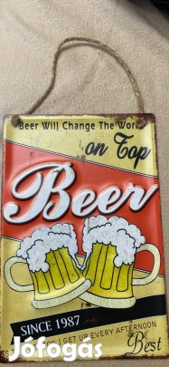 Eladó A4 fém falikép, sörös témájú!!!