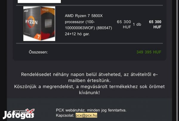 Eladó AMD Ryzen 7 5800x