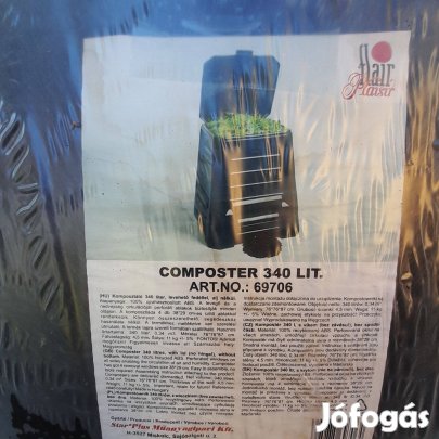 Eladó A Képeken Látható Bontatlan FLAIR 340L Műanyag Komposztáló