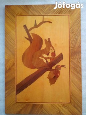 Eladó Fa intarziás falikép "Mókus A FÁN"
