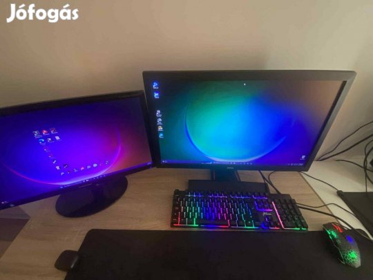 Eladó Gamer PC + 200Hz Monitor + Logitech Wireless Headset Garanciás