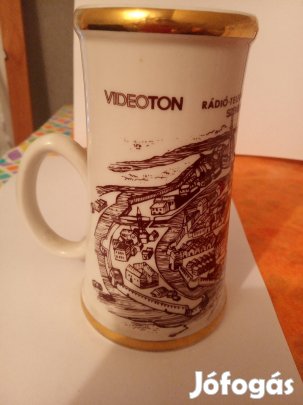Eladó Hollóházi porcelán korsó 14,5 cm