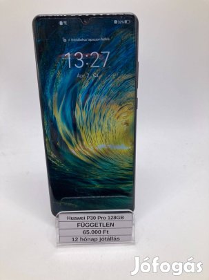 Eladó Huawei P30 Pro 6/128GB Fekete / 12 hónap jótállás