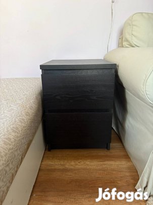 Eladó IKEA Malm fekete éjjeliszekrény