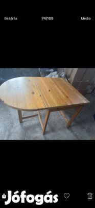 Eladó Karin Mobring fenyő étkezőasztal egyik oldala bővíthető! Ikea!