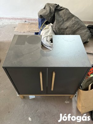 Eladó Kétajtós, álló mosdó alatti fürdőszobaszekrény, szifonkivágással
