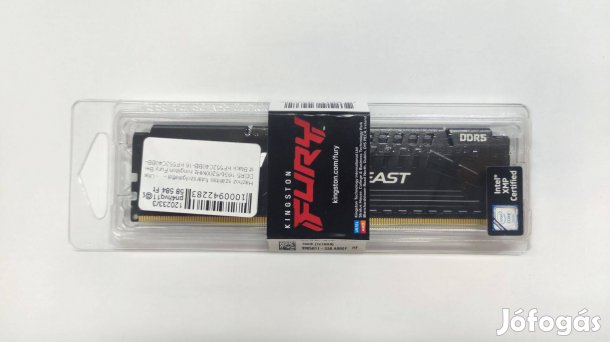 Eladó Kingston Fury Beast Black 16Gb 5200MHz DDR5 KF552C40BB-16 RAM