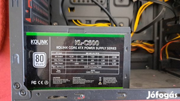 Eladó Kolink KL-C600 600W 80+ tápegység Tip-top állapot!