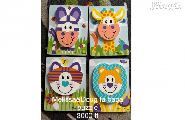 Eladó Melissa & Doug "Szafari" fa óriás puzzle (4 db-os)