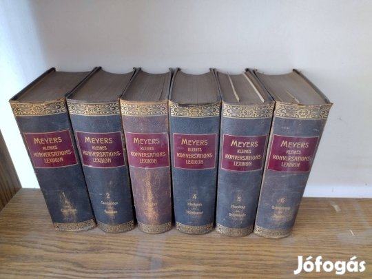 Eladó Meyers Lexikon 1908-as kiadás, teljes sorozat (6 kötet)