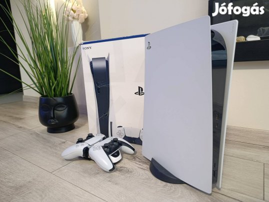 Eladó PS5 (lemezes) 2 kontrollerrel, töltőállomással újszerű állapot
