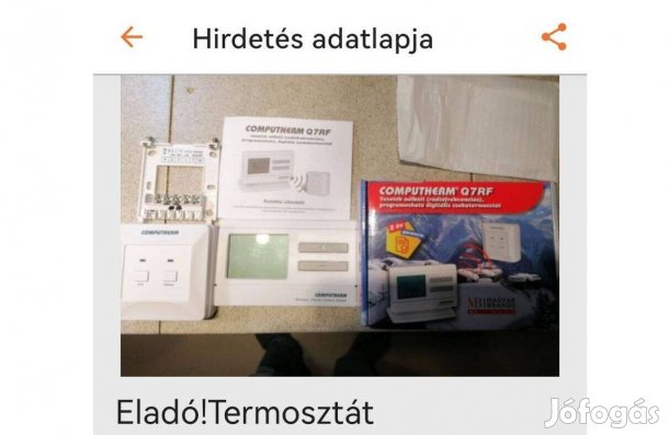 Eladó!Rádiófrekvenciás termosztát!