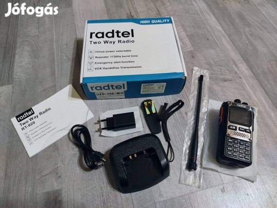Eladó Radtel RT-920 (10W, CB sáv, RH) többsávos kézi amatőr adóvevő