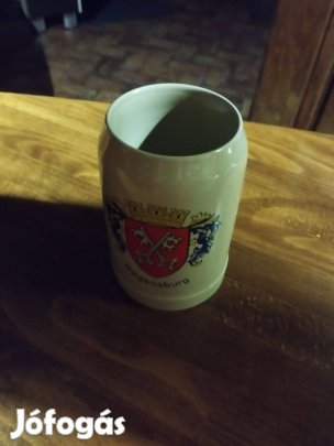 Eladó Regensberg címeres, kerámia sörös kupa
