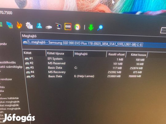 Eladó Samsung 990 Evo Plus 1 Tb ssd