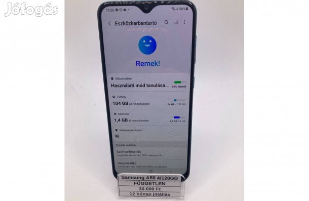 Eladó Samsung Galaxy A50 4/128GB szivárvány / 12 hónap jótállás