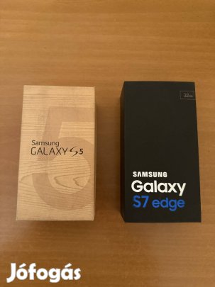 Eladó Samsung Galaxy S5 és Samsung Galaxy S7 Edge üres doboz