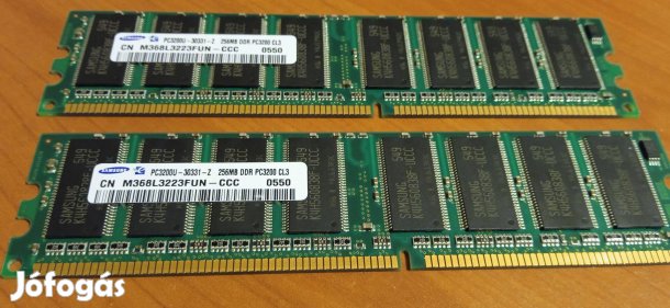 Eladó Samsung PC3200 DDR RAM 2x 256MB