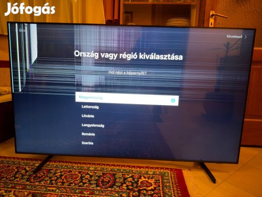 Eladó Samsung QE65Q60BAU UHD TV törött képernyővel