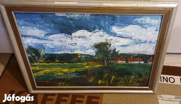 Eladó Szücs János festőművész Alföldi tanya című festménye