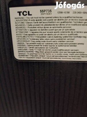 Eladó Tcl ujszerű tv 2024 es gyártás