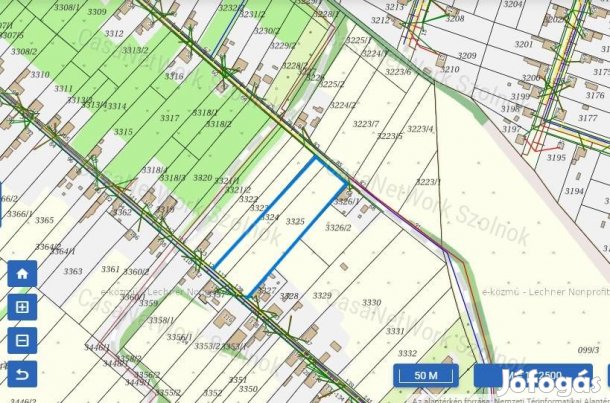 Eladó Tiszaföldváron egy építési 1849 m2-es telek.