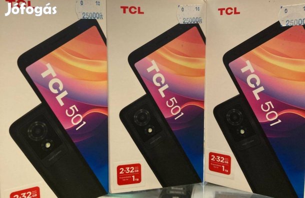 Eladó Új TCL 501 2/32GB fekete / 12 hó jótállás