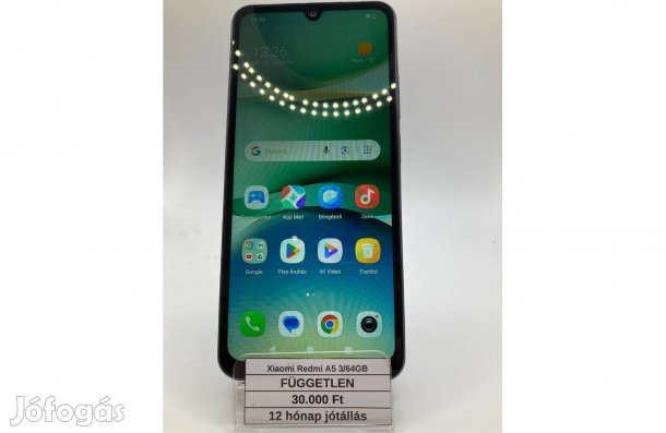 Eladó Xiaomi Redmi A5 3/64GB fekete / 12 hónap jótállás