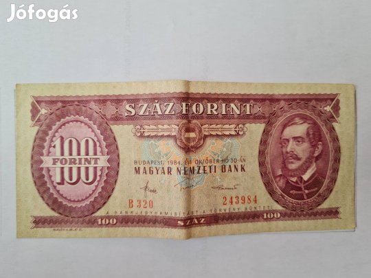 Eladó, 100 Ft bankjegy! Évjárat: 1984 október 30