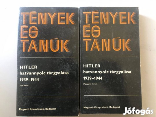 Eladó "Hitler 68 tárgyalása I. II kötete