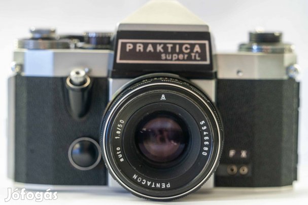 Eladó! Praktica Super TL 50 1,8 szép állapotban, felhúzó karhiba