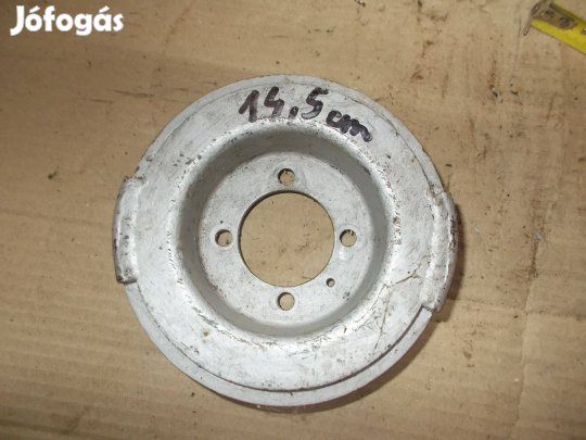 Eladó a képen látható 14,5 cm átmérőjű két pályás ékszíj tárcsa